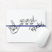 ASL Rocks Muismat blk en blauw (Met muis)