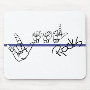 ASL Rocks Muismat blk en blauw