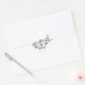 ASL Rocks zwart-wit sticker (Envelop)