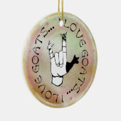 ASL SIGN I LIVE GOATS CHRISTMAS ORNAMENT (Rechts)
