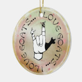 ASL SIGN I LIVE GOATS CHRISTMAS ORNAMENT (Links)