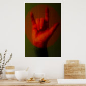 ASL Sign I Love You Poster (Keuken)