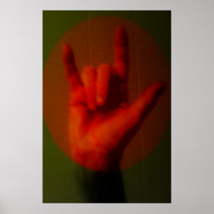 ASL Sign I Love You Poster