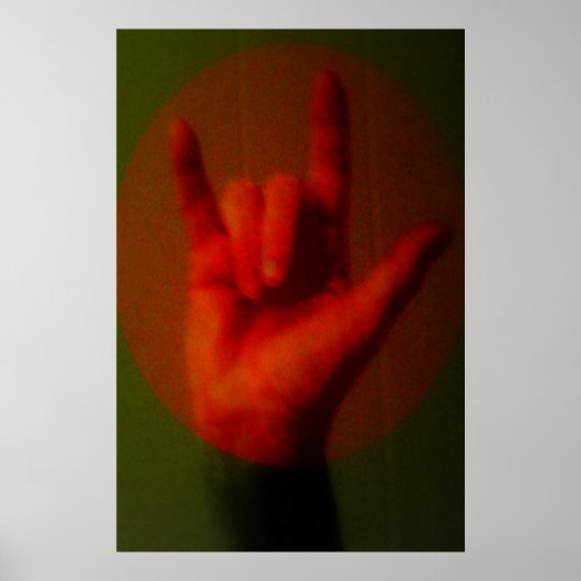 ASL Sign I Love You Poster (Voorkant)