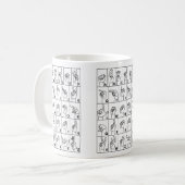 ASL Sign Language Alphabet Coffee Cup Mok (Voorkant links)