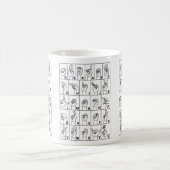 ASL Sign Language Alphabet Coffee Cup Mok (Center)