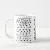 ASL Sign Language Alphabet Coffee Cup Mok (Links)