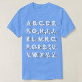 ASL Sign Language Alphabet White T-shirt (Design voorkant)