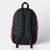 ASL Sign Language Backpack – Hot Magenta Bedrukte Rugzak (Achterkant)