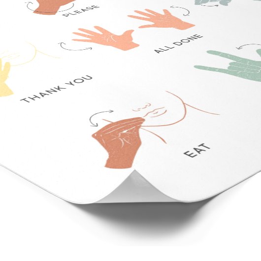 ASL Sign Language Chart for Kids Print (Hoek)