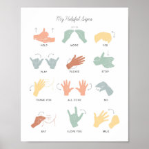 ASL Sign Language Chart for Kids Print