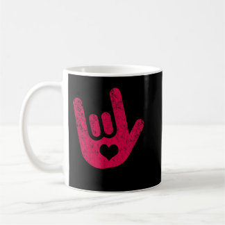 ASL Sign Language I Love You Sign Koffiemok