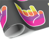 ASL Sign Language I Love You Tie Dye Cadeaupapier (Rol Hoek)