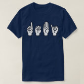 ASL Sign Language Name Debi T-shirt (Design voorkant)