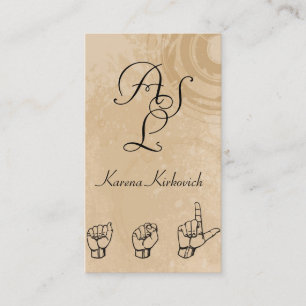 ASL Sign Language Translator Visitekaartje