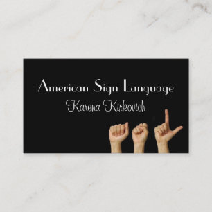 ASL Sign Language Translator Visitekaartje