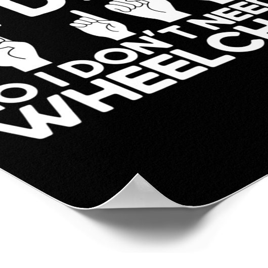 Asl Sign Language Yes I'm Deaf Poster (Hoek)