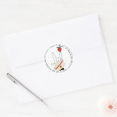 ASL SIGN-TAAL IK HOOR VAN HET VERPLETTERENDE PET RONDE STICKER (Envelop)