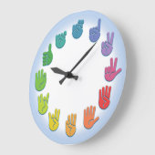 ASL Signing Clock -wh Grote Klok (Hoek)