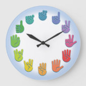 ASL Signing Clock -wh Grote Klok (Voorkant)