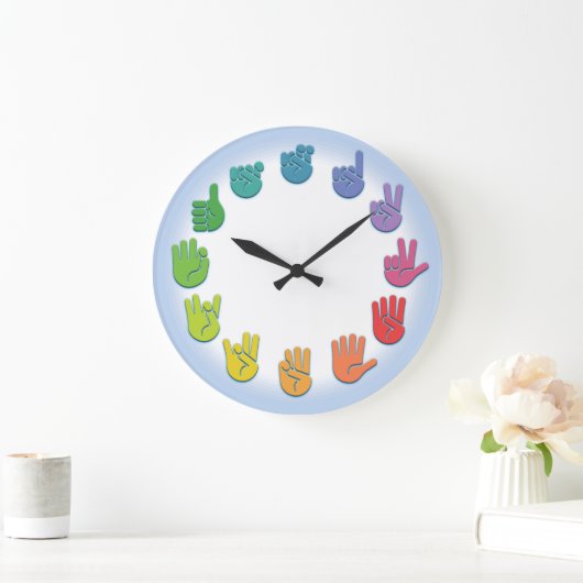 ASL Signing Clock -wh Grote Klok (Huis)