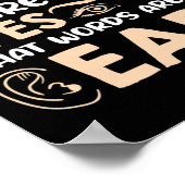 ASL Signs zijn mijn woorden voor mijn ogen Amerika Poster (Hoek)