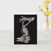 Asl Skeleton Hands Spooky Halloween Kaart (Gele Bloem)