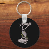 Asl Skeleton Hands Spooky Halloween Sleutelhanger (Voorkant)