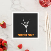 ASL Skeleton ILY Hand -Trick or treat! Servet (Insitu)