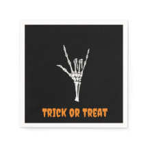 ASL Skeleton ILY Hand -Trick or treat!
