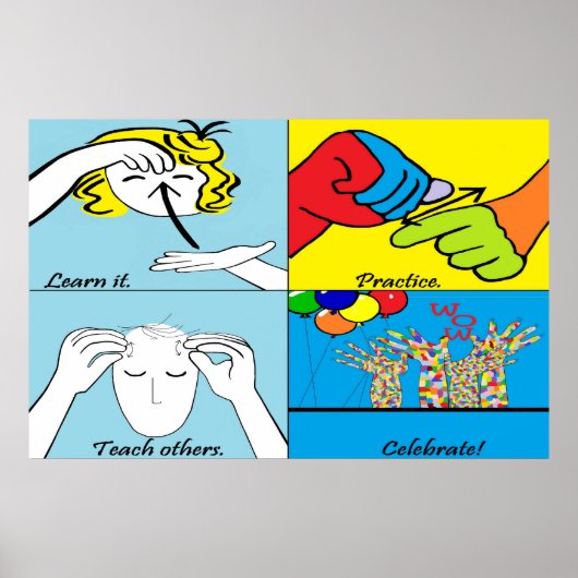 ASL Stappen aan Succes Poster (Voorkant)