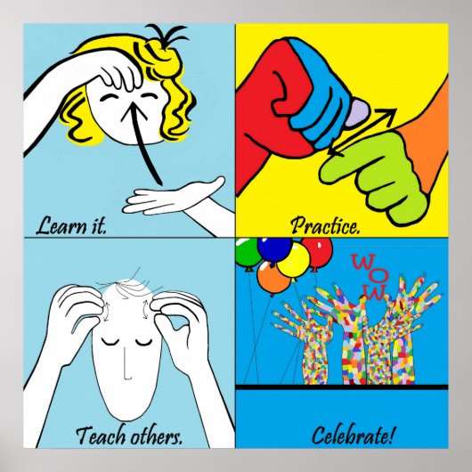 ASL Stappen aan Succes Poster (Voorkant)