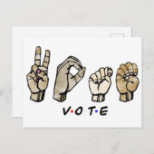 ASL-stemming Uitnodiging Briefkaart (Voorkant / Achterkant)