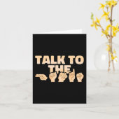 ASL Talk to Hands American Sign Language Kaart (Gele Bloem)