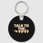ASL Talk to Hands American Sign Language Sleutelhanger (Achterkant)
