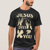 Asl Teacher American Sign Language Christian Jesus T-shirt (Voorkant)