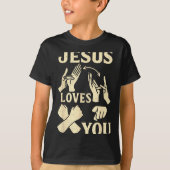 Asl Teacher American Sign Language Christian Jesus T-shirt (Voorkant)