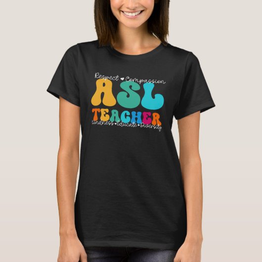 ASL Teacher Appreciation Week Terug naar school T-shirt (Voorkant)