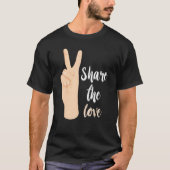 ASL Teacher Share The Love Sign Language Hand Sign T-shirt (Voorkant)