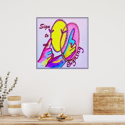 ASL-teken voor mij Poster (Keuken)