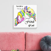ASL Texas Means Friend Canvas Afdruk (Insitu (Woonkamer))