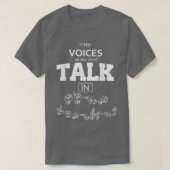 ASL The Voices in my Head Talk in Sign Language T-shirt (Design voorkant)