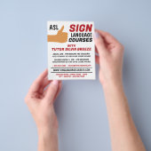 ASL Thumbs-up Gesture Sign Language Course Advert Flyer (Hand)