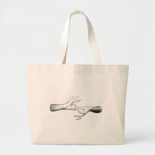ASL-tolk (3) Grote Tote Bag (Voorkant)