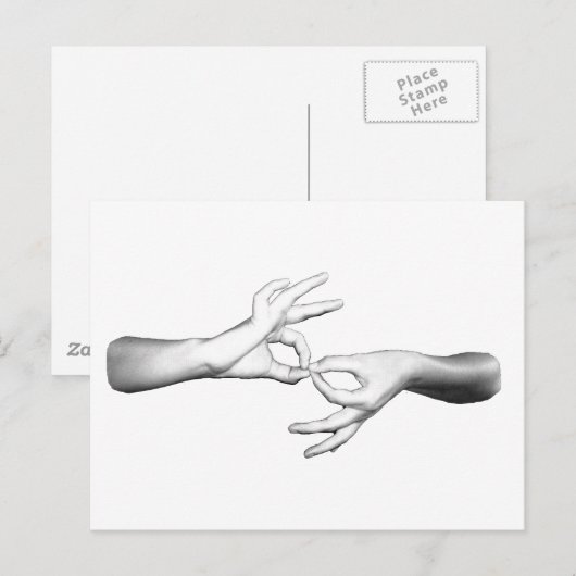 ASL-tolk Briefkaart (Voorkant / Achterkant)