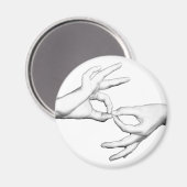 ASL-tolk Magneet (Voorkant / Achterkant)