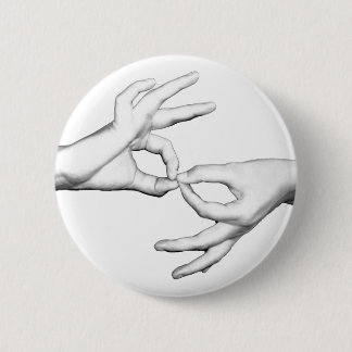 ASL-tolk Ronde Button 5,7 Cm