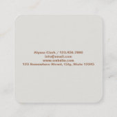 ASL-tolk Vierkante Visitekaartje (Achterkant)