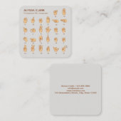 ASL-tolk Vierkante Visitekaartje (Voorkant / Achterkant)