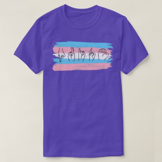 ASL Trans Pride Flag T-shirt (Design voorkant)